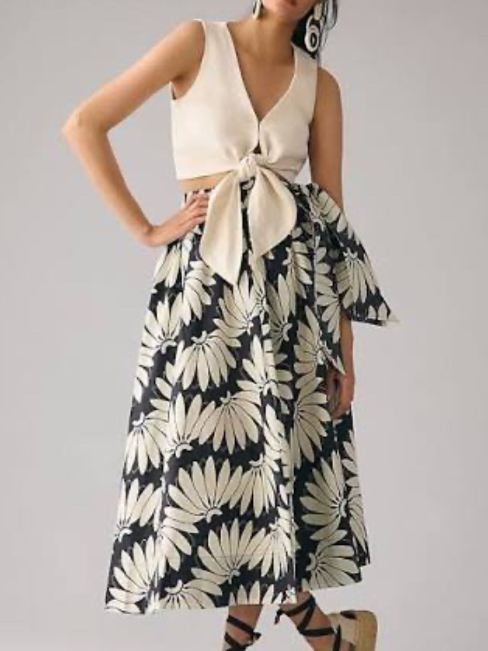 Farm Rio Small Copacabana Midi Skirt with side ties